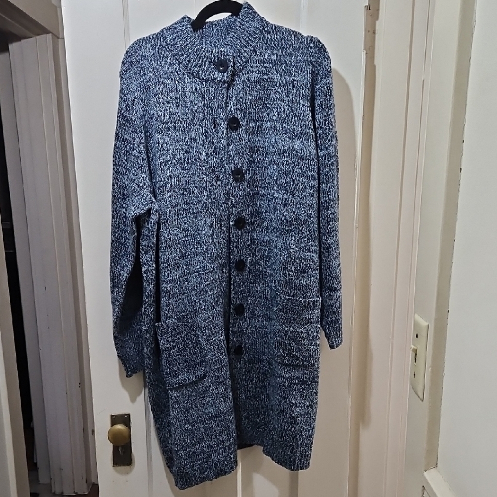 Woman Within Blue Cardigan Sweater 18/20